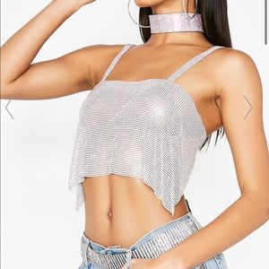 NWT Poster Grl Diamonds Are Forever Crop Top M/L